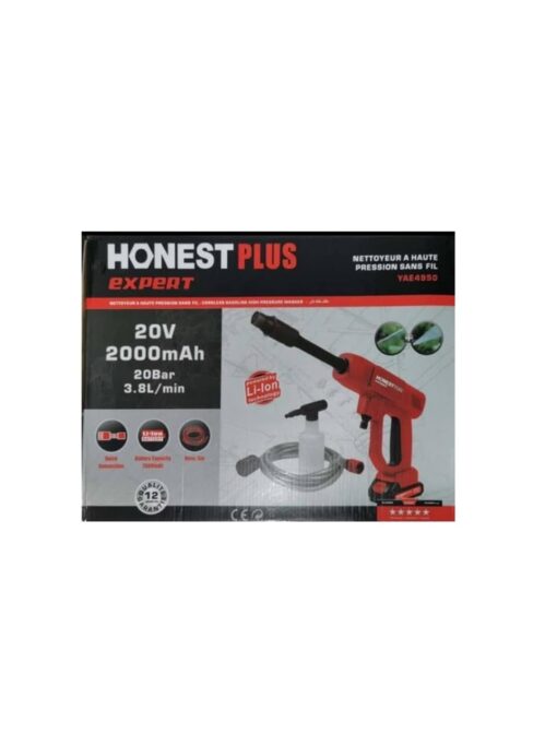 HONEST PLUS- NETTOYEUR HAUTE PRESSION SANS FIL 20V